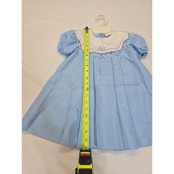 Vintage RUTH OF CAROLINA Girls Dress Sz T4 Short Sleeve Baby Blue USA **READ** - Picture 10 of 15